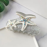 Pince à cheveux YHJ en forme d'étoile de mer pour femme, pince à cheveux en acétate et strass, bijoux de vacances, pince à cheveux tendance, accessoires pour cheveux