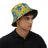 Unisex Kawaii Bucket Hats Funny Stitch Cartoon Accessories Bob Hat For Beach Headwear Lightweight