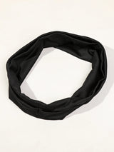 4Pcs Black Twist Knotted HeadBands Boho Stretchy Hair Band Non Slip for Girl Turban Plain Headwrap Yoga Workout Hair Accessories