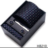 Cravate pour homme, tout nouveau style, cadeau de mariage, ensemble de pochettes, boîte à cravates, accessoires de costume noirs pour hommes