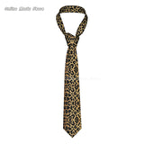 Cravates léopard pour hommes, soie et polyester, étroites, 8 cm, motif tigre, pour costumes, accessoires, fête de mariage, cosplay