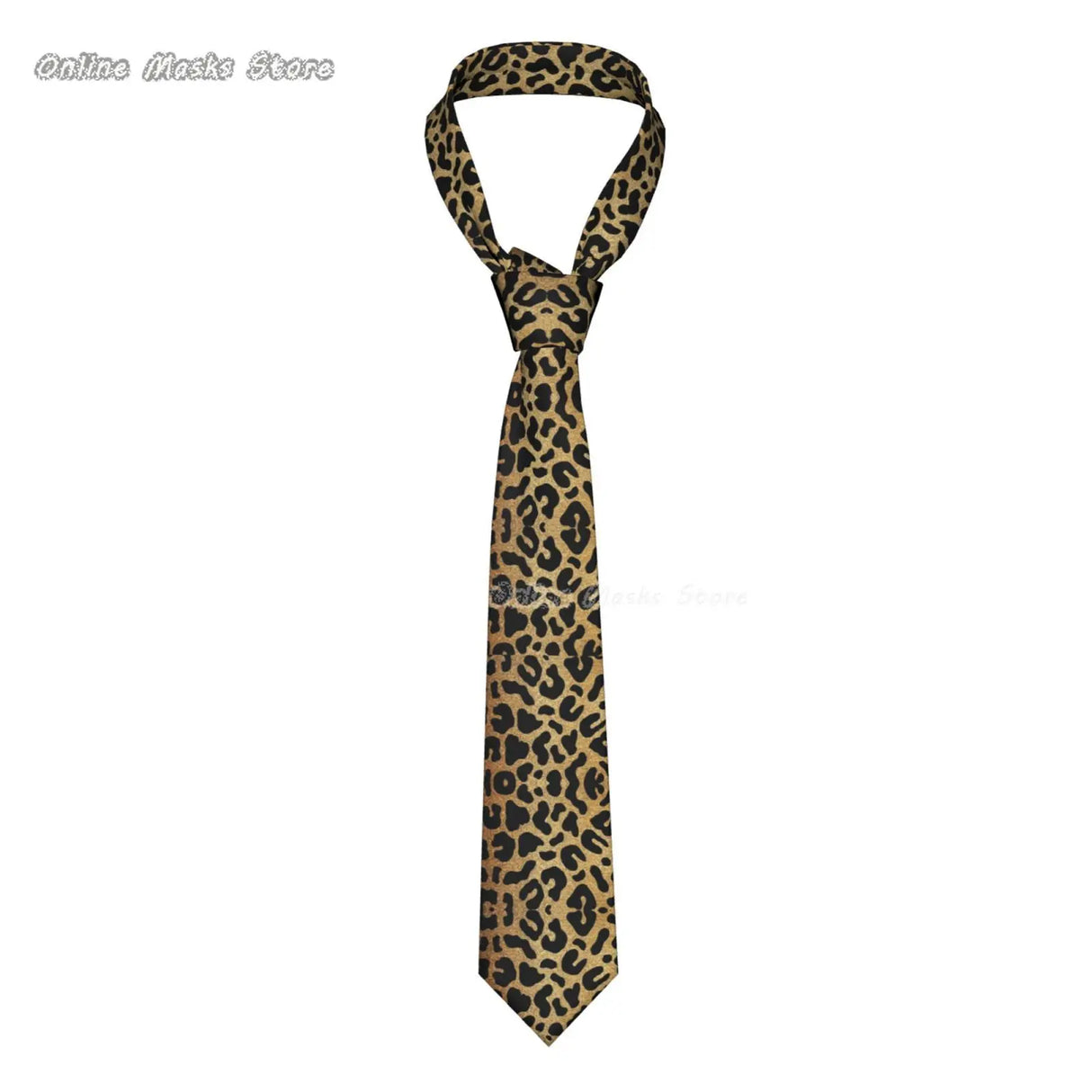 Cravates léopard pour hommes, soie et polyester, étroites, 8 cm, motif tigre, pour costumes, accessoires, fête de mariage, cosplay