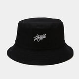 Hats, Female Letters, Fisherman's Hats, Trendy Casual And Versatile, Double-Sided Basin Hats, Men's Sunhats In All Seasons