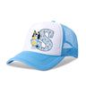 Casquette de baseball Blueyi Bingo pour enfants, motif dessin animé AZ, imprimé lettres, chapeau de soleil, casquettes d'été décontractées, casquettes Kawaii à visière réglable, cadeau pour enfants