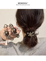 New Telephone Line Elastic Hair Rope Advanced Sense Pearl Hair Rope Hair Loop For Women High Elasticity Head Rope Hair Bands