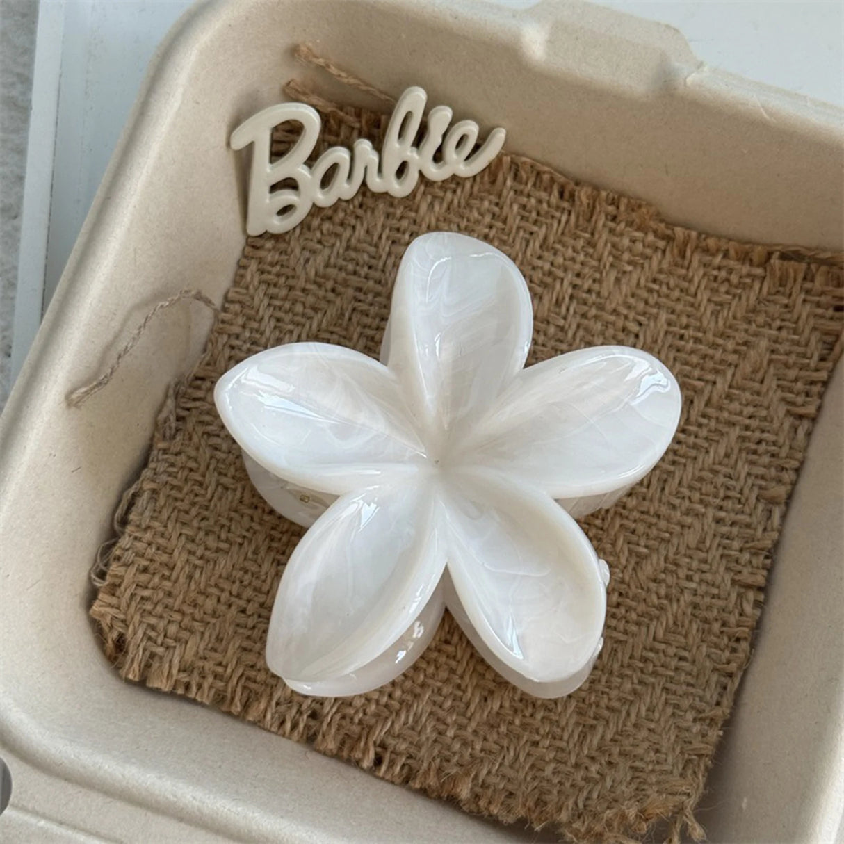 Gradient Frangipani Hair Clip 1PC Plumeria Hairpin Ins Style Ponytail Holder Barrette Sweet Shark Claws Party Hair Accessories