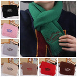 Embroidered Wool Scarf Long Cashmere Shawl Wool Scarves Winter Cashmere Scarves Korean Style Scarves Letter Long Shawl Student