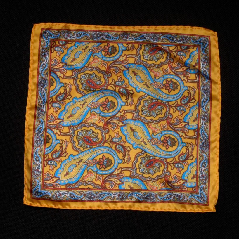Mouchoir de poche de luxe pour homme, accessoire en soie, mouchoir de poche, foulard de poche, motif cachemire, pois, fête, mariage, bal de promo
