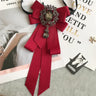 Rhinestone Bow Tie Women's Graduation Photo Student School Uniform Tie Ribbon Sweet Literary and Art Plaid Bowtie Collar Flower