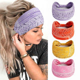 Boho Headbands For Women Fashion Stretch Wide Hair Bands Knoted Turban Yoga Sweatband Elastic Head Bands Stylish Wrap Headbands