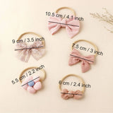 5 pcs different flower shaped baby headbands sweet and lovely floral hair accessory  children's high elasticity headband