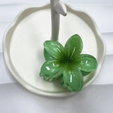 2024 Bohemian Beach Vacation Frangipani Egg Flower Hair Clips Lily Flower Hawaii Beach Hair Claw for Women Girl Hair Accessories