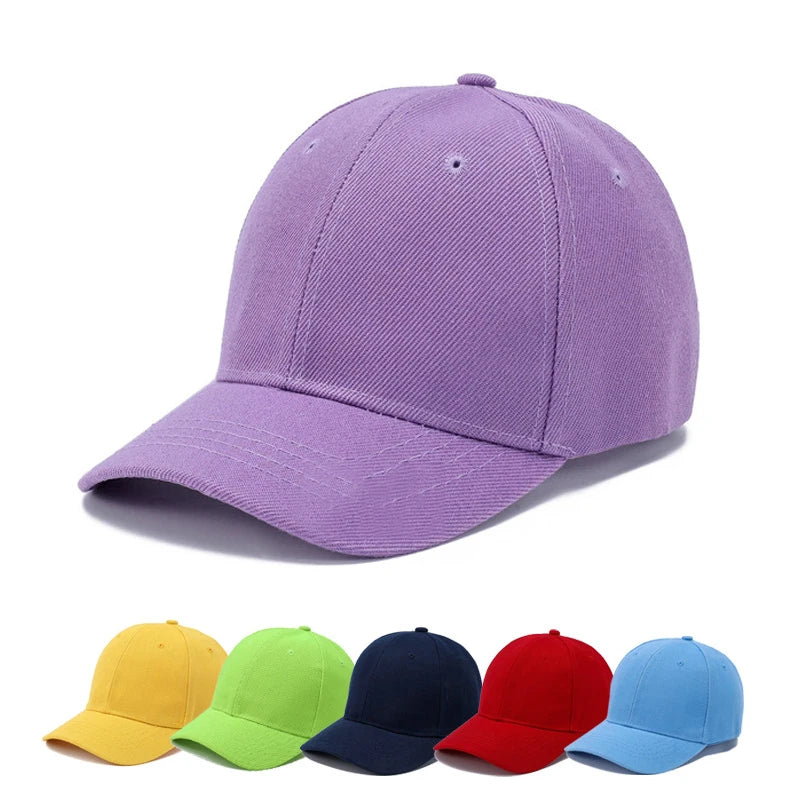 Fashion Candy Color Kids Baseball Cap Sun Protection Boy Girls Hat Adjustable Travel Children Baseball Cap Baby Summer Sun Hat