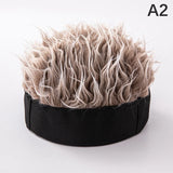 Baseball Cap Men Women Beanie Wig Hat Fun Short Hair Caps Breathable Soft for Party Toupee Hats Outdoor