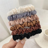 5/6pcs Simple Solid Color Elastics Hair Ties for Women Thick Hair Soft No hurt Hair Ponytail Holder Hair Rope Hair Accessories