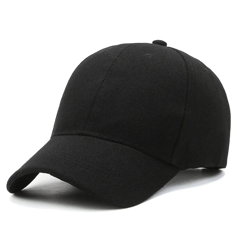 Casquette unisexe décontractée, unie, ajustable, à rabat, style hip-hop, pour homme et femme