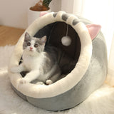 Katzenbett Haus Zwinger Nest Runde Haustiere Schlafhöhle Kätzchenbetten Haustierkorb Gemütliches Kätzchen Liege Kissen Katzenhaus Zelt Hundehaus