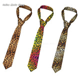 Cravates léopard pour hommes, soie et polyester, étroites, 8 cm, motif tigre, pour costumes, accessoires, fête de mariage, cosplay