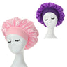 Lot de 2 bonnets en satin à larges bords en imitation soie pour femme, couvre-chefs à bande élastique