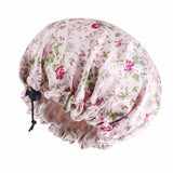 Bonnet de nuit pour enfants et filles, imprimé floral, bonnet de nuit en satin, turban, bonnet de nuit pour enfants, bonnet de soins capillaires, bonnet de nuit