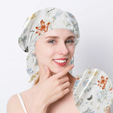 Bonnet de nuit en soie de mûrier 100 % naturelle, bonnet de douche en soie, bonnet de nuit, tâches ménagères, cuisine, soins capillaires, bonnet protecteur, accessoires pour cheveux