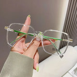 Anti Blue Light Blocking Glasses Oversized Square Reading Glasses for Women Men TR Frame High-definition Presbyopia Eyewear
