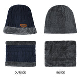 3pcs/Set Warm Plush Lined Knit Beanie, Scarf & Gloves Set, Winter Accessories