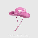 Retro Y2K Spice Girls Style Fisherman Hat Summer Cowboy Sun Cap Travel Photo Bob Panama Women Outdoor Hiking Sunshade Bucket Hat