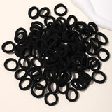 LOVEKIKI 50 bandas elásticas para el cabello, accesorios para el cabello para niñas, mini diademas de nailon coloridas, soporte para coletas, adornos para el cabello
