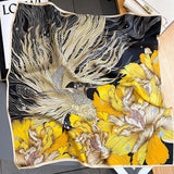 Petit foulard de luxe imprimé 70 x 70 cm, bandana populaire, protection solaire, foulard en soie coloré, foulard carré quatre saisons