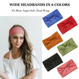 Wide Headbands For Women Non Slip Soft Elastic Hair Bands Yoga Running Sports Workout Gym Head Wraps Turbans Bandana