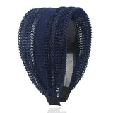 Women's Hair Band Simple Wide Headband with Teeth Non-Slip Hairpin All-Matching Hollow Cover Gray Hair Haar Accessoires Women