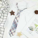 Fashion галстук женский Shirt Necktie Women College Style JK Plaid Uniform Detachable Collars Removable Ties Apparel Accessories