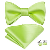 Hi-Tie Ensemble nœud papillon en soie pour homme, mouchoir et boutons de manchette, bleu, rouge, or, noir, blanc, jacquard, nœud papillon, mariage, affaires