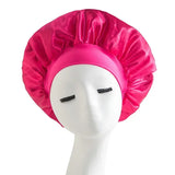 Satin Wide Brim Nightcap Silky Bonnet Hair Wrap for Sleeping Sleep Cap With Elastic Soft Band Styling Cap Hair Wrapping Caps