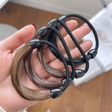 New Faux Wig Elastics Hair Ties for Women Girl Ponytail Wrap Holders Hair Band Simple Temperament Headwear Hair Accessories