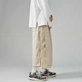 Ribbons Mens Harem Joggers Men Cargo Pants Loose Hip Hop Casual Trousers Fashion Men Woman Calf-Length Pants Streetwear