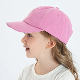 Casquettes pour enfants, couleur unie, en coton respirant, à rabat, ajustable, pour bébés, filles, été, de 1 à 5 ans