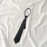 Cravate unisexe pour hommes et femmes, fermeture éclair, noire, à clip, pour hommes, cravates de sécurité, cravates pour vêtements, cravates mates pour porteurs funéraires