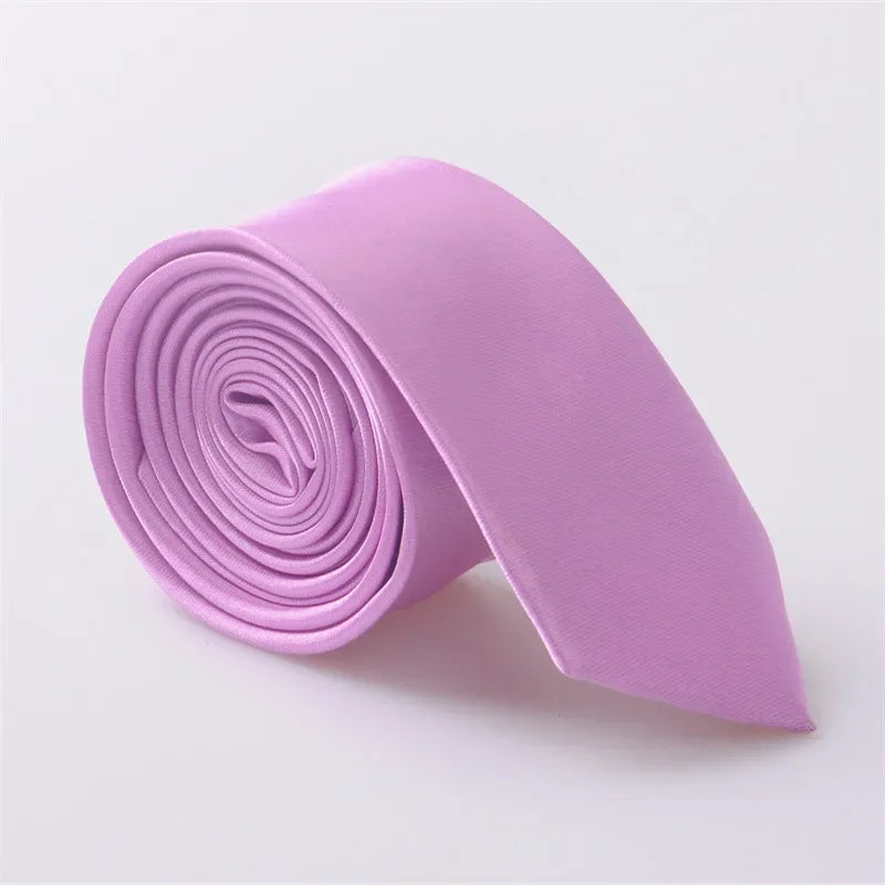 Cravate étroite de haute qualité pour homme, couleur unie, slim et fine, pour fête de mariage, largeur 5 cm, pour femme, JC0015