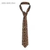 Cravates léopard pour hommes, soie et polyester, étroites, 8 cm, motif tigre, pour costumes, accessoires, fête de mariage, cosplay