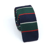 Cravate en tricot pour homme, tendance, fine, rayée, tissée, tricotée, colorée, chaude, design, idée cadeau