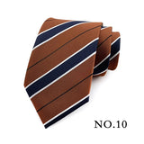 Cravate pour homme 8 cm, motif rayé, jacquard tissé, cravate Ascot, pour homme, pour fête de mariage