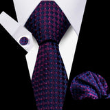 Men Neckties Tie Classic Handkerchiefs Plaid Necktie Cufflinks For Men Blouse Business Wedding Accessories Woman Collar Man Gift