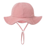 Baby Boy Girl Summer Bucket Hat Soft Cotton Panama for Kids Infant Toddler Cap Outdoor Beach Sun Caps Baby Fisherman Hats