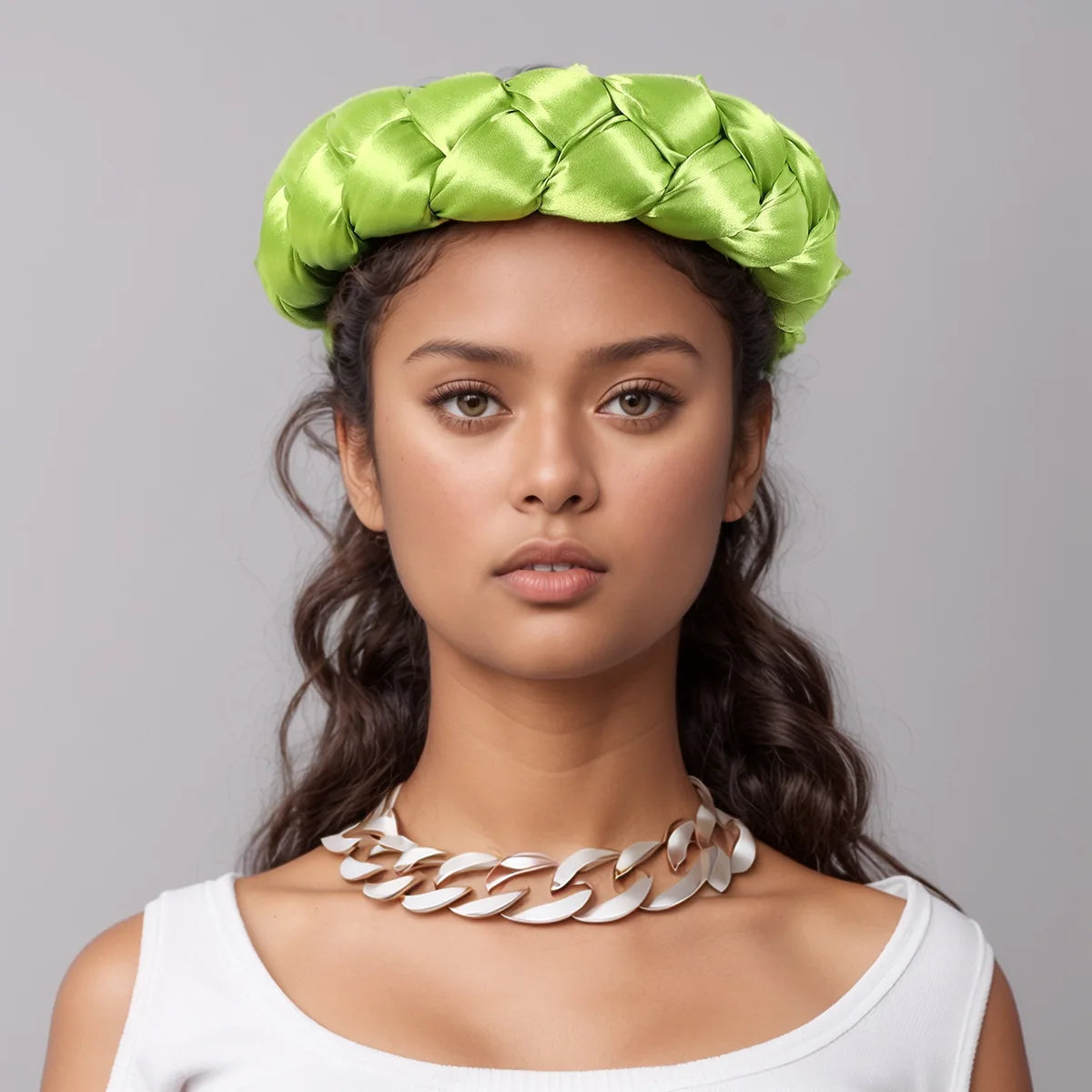 Bronzing Fabric Women's Headbands Elastic Braids Hair Bands Female Turban Cap Party Headwear Accessories Fashion Bandage Bandana