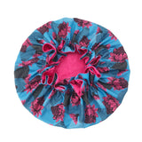 Bonnet de nuit double épaisseur en satin soyeux pour femme, grand bonnet réversible doublé de satin, couvre-chef pour la nuit, accessoires pour cheveux