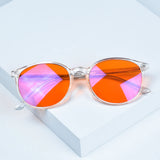 red glasses red blue light glasses for better sleep blue light blocking glasses orange lenses Tr90  women eyeglasses SH2022