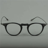 Japanese fashion eyeglass frame with circular frames made of pure titanium for both men and women
