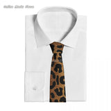 Cravates léopard pour hommes, soie et polyester, étroites, 8 cm, motif tigre, pour costumes, accessoires, fête de mariage, cosplay